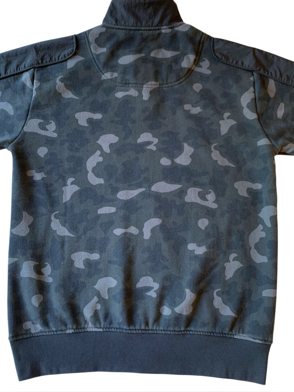 Orvis Vintage Fade Gray Black Camo Quarter Snap Pullover Sweatshirt Men’s Medium - Picture 6 of 13